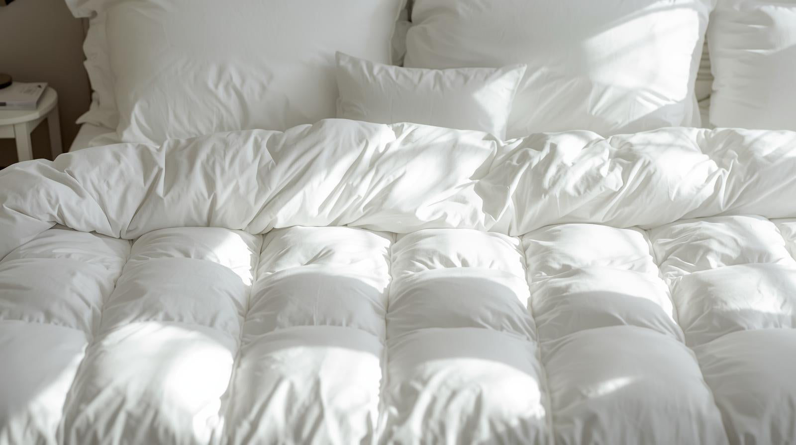 king comforter on queen bed